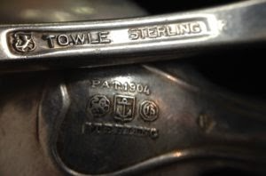 Close up of Sterling Silver flatware.