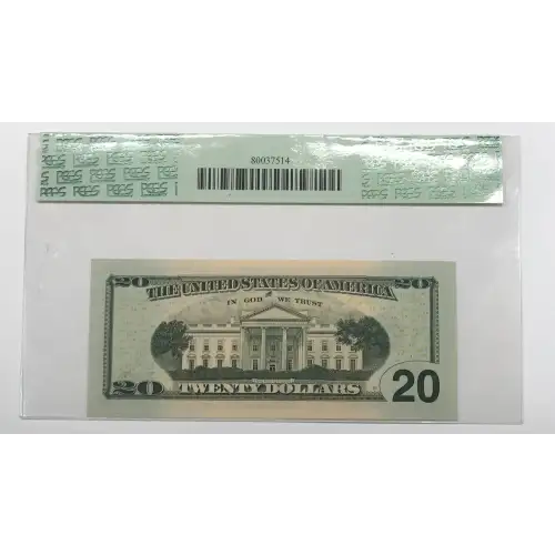$20 2004 blue-Green seal. Small Size $20 Federal Reserve Notes 2090-F*