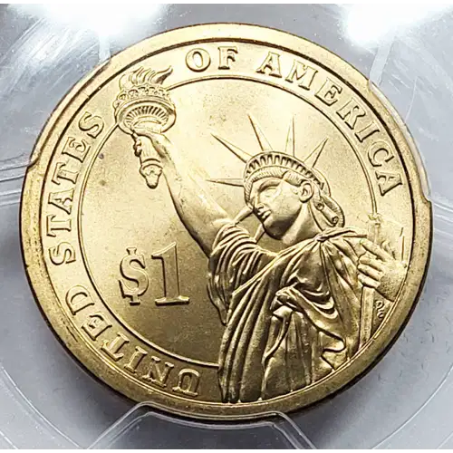 (2008) $1 Missing Edge Lettering John Q. Adams - Satin Finish Edge Error (2)