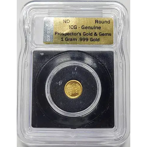 - 1 Gram Gold ICG Genuine Prospector's Gold & Gems .999 generic (3)