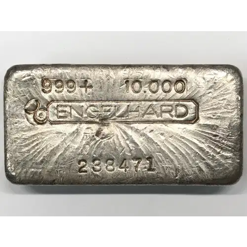 - 10 oz Silver Bar Engelhard 3rd Series Canadian Bull Hallmark 6-Digit generic (2)