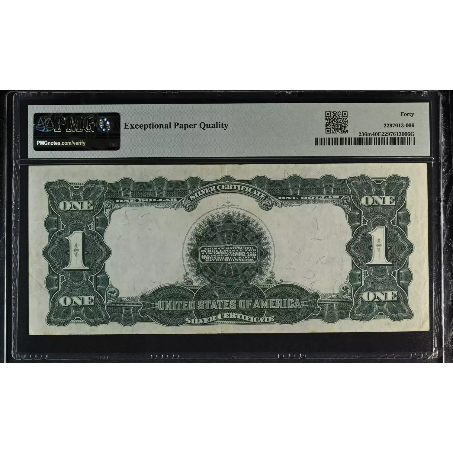 1899 $1 Silver Certificate Mule FR 236m PMG XF 40 EPQ - Old