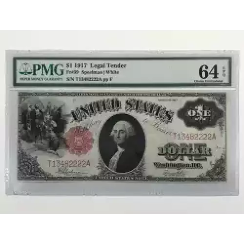 $1 1917 Small Red, scalloped Legal Tender Issues 39