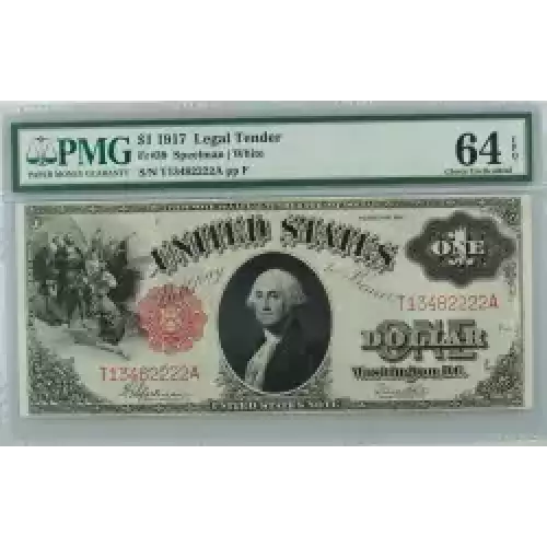 $1 1917 Small Red, scalloped Legal Tender Issues 39 (3)