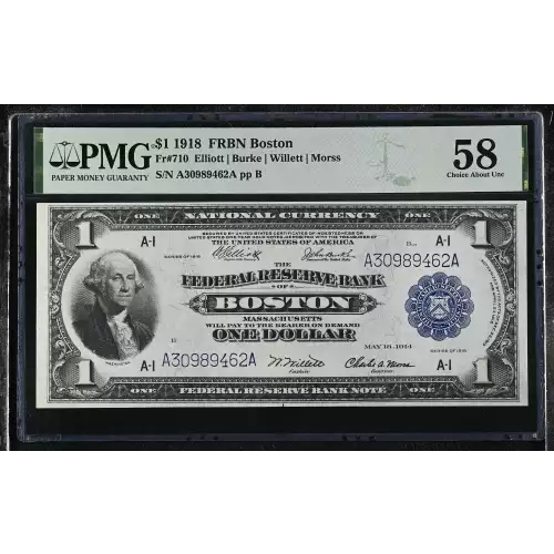 $1 1918  Federal Reserve Bank Notes 710