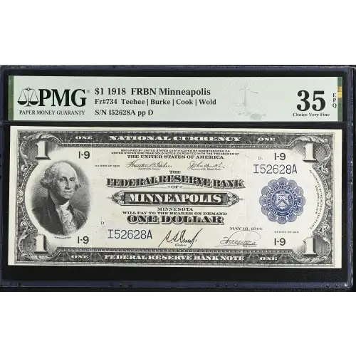 $1 1918  Federal Reserve Bank Notes 734