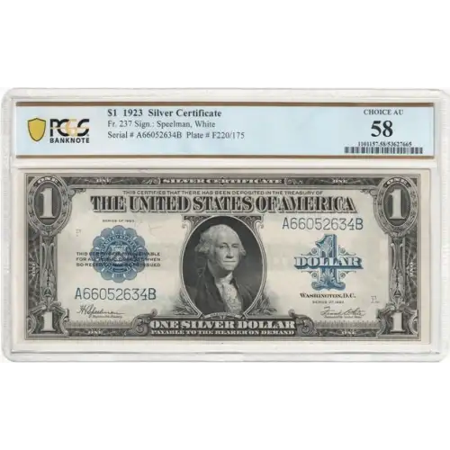 $1 1923 Blue Silver Certificates 237 (2)