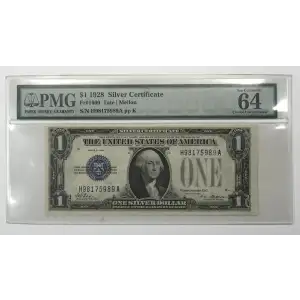 $1 1928 Blue seal Small Silver Certificates 1600 (2)
