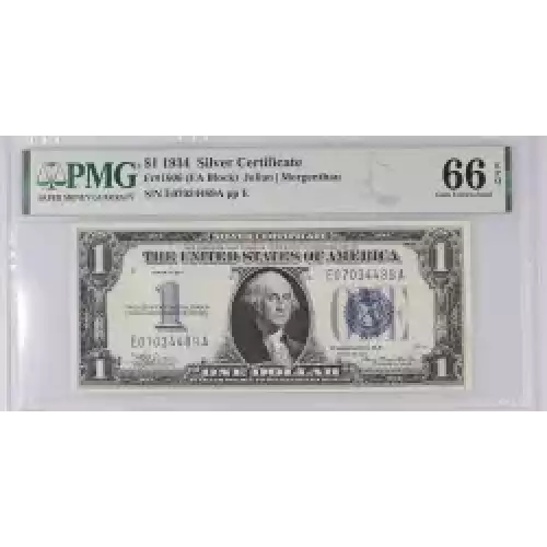 $1 1934 blue seal. Small Silver Certificates 1606