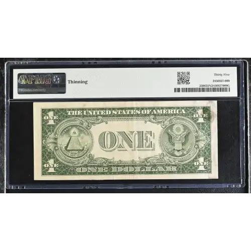 $1 1935-A yellow seal Emergency Notes Issued During WW2 2306 (3)