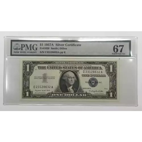 $1 1957-A blue seal. Small Silver Certificates 1620