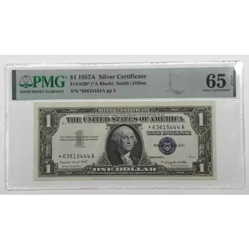 $1 1957-A blue seal. Small Silver Certificates 1620*