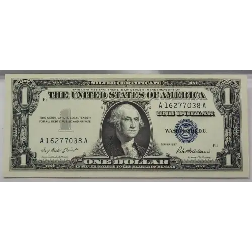 $1 1957 blue seal. Small Silver Certificates 1619 (2)