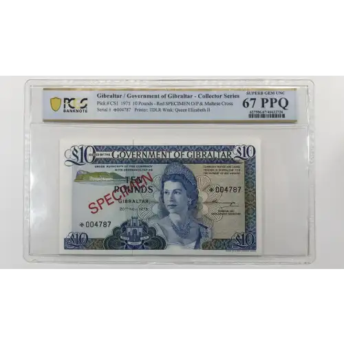1-20 Pounds , 1975 Issue  Gibraltar CS1