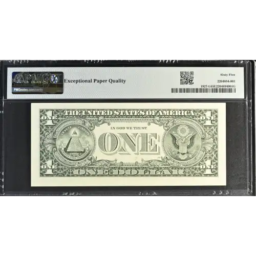 $1 2001 Green seal. Small Size $1 Federal Reserve Notes 1927-L (3)