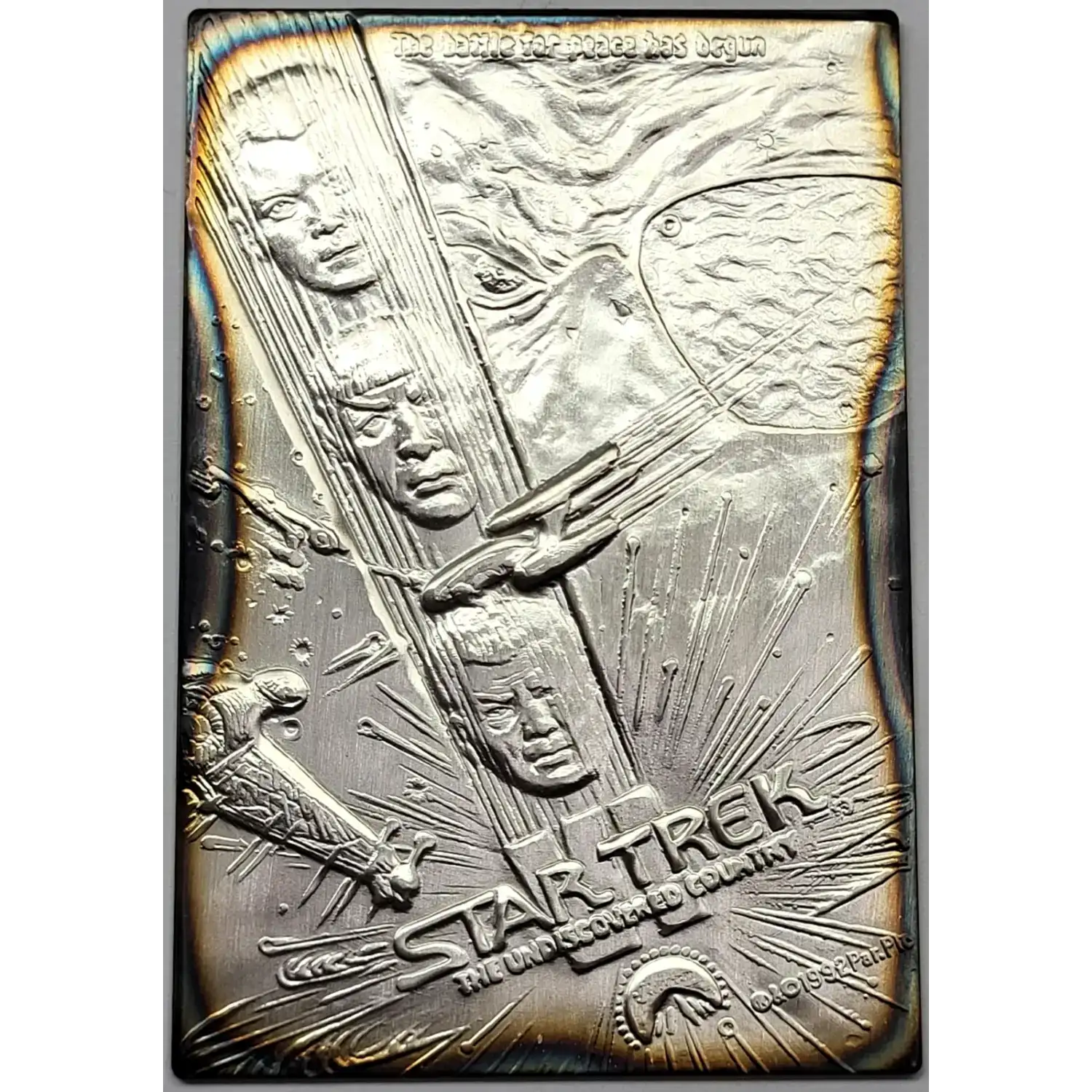 1992 1 oz Silver Bar Star Trek Cinema Art Collection Series - Old