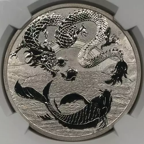 2023 1 oz Silver NGC MS-70 Australia Dragon & Koi Chinese