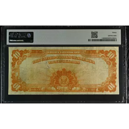 $10 1907 Gold Act of 1882 Gold Certificates 1169 (2)