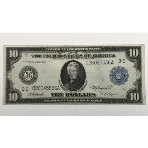 $10 1914 Blue Seal Federal Reserve Notes 914