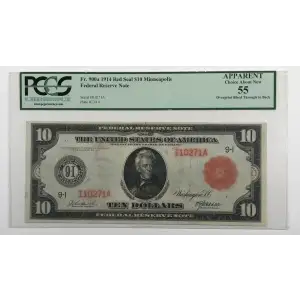 $10 1914 Red Seal Federal Reserve Notes 900A