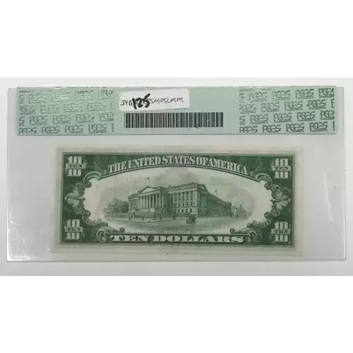 $10 1928-B. Exists with both light and dark Green seals Small Size $10 Federal Reserve Notes 2002-G (2)