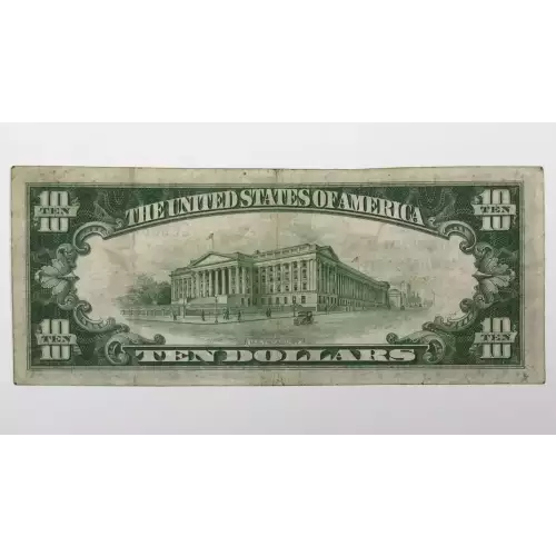 $10 1929 small brown seal. Small National Bank Notes 1801-1 (2)
