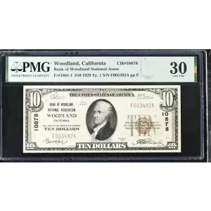 $10 1929 small brown seal. Small National Bank Notes 1801-1