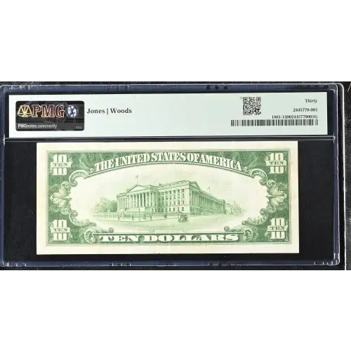 $10 1929 small brown seal. Small National Bank Notes 1801-1 (2)