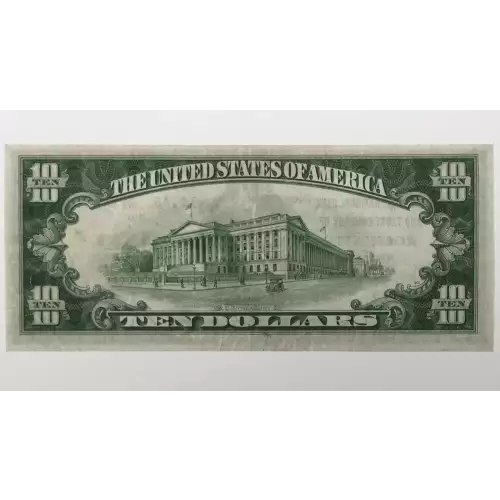 $10 1929 small brown seal. Small National Bank Notes 1801-2