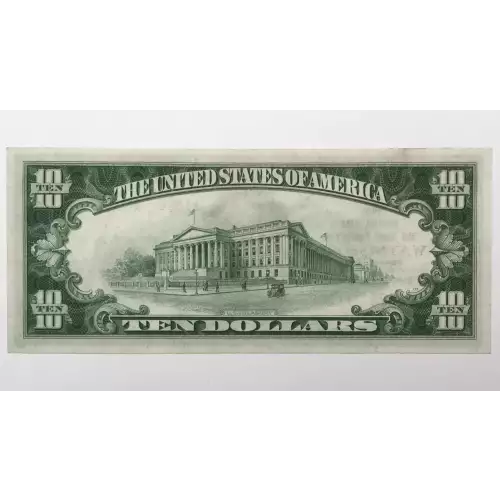 $10 1929 small brown seal. Small National Bank Notes 1801-2 (2)