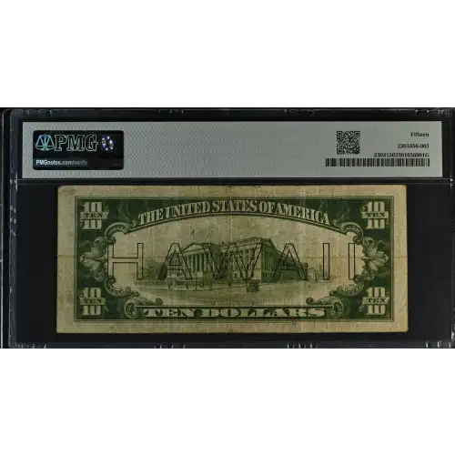 $10 1934-A brown seal Emergency Notes Issued During WW2 2303 (3)