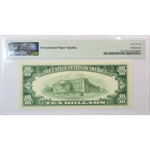 $10 1950-B.  Small Size $10 Federal Reserve Notes 2012-K (3)