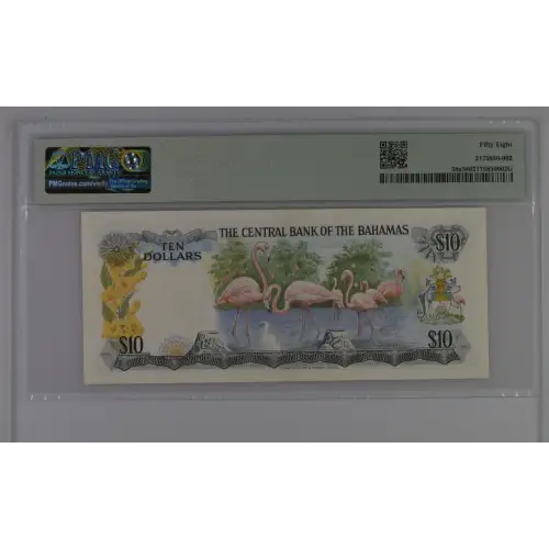 10 Dollars L.1974, 1974 Central Bank Act a. Signature T. B. Donaldson Bahamas 38 (3)