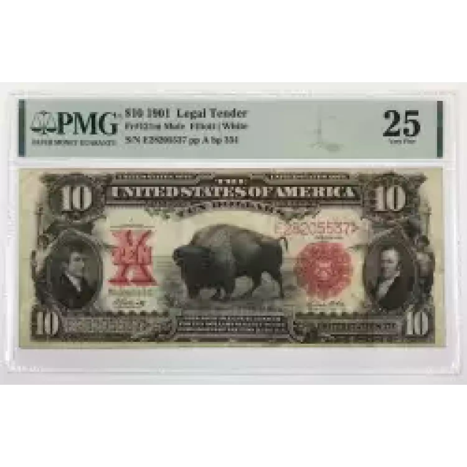 $10  Small Red, scalloped Legal Tender Issues 121m
