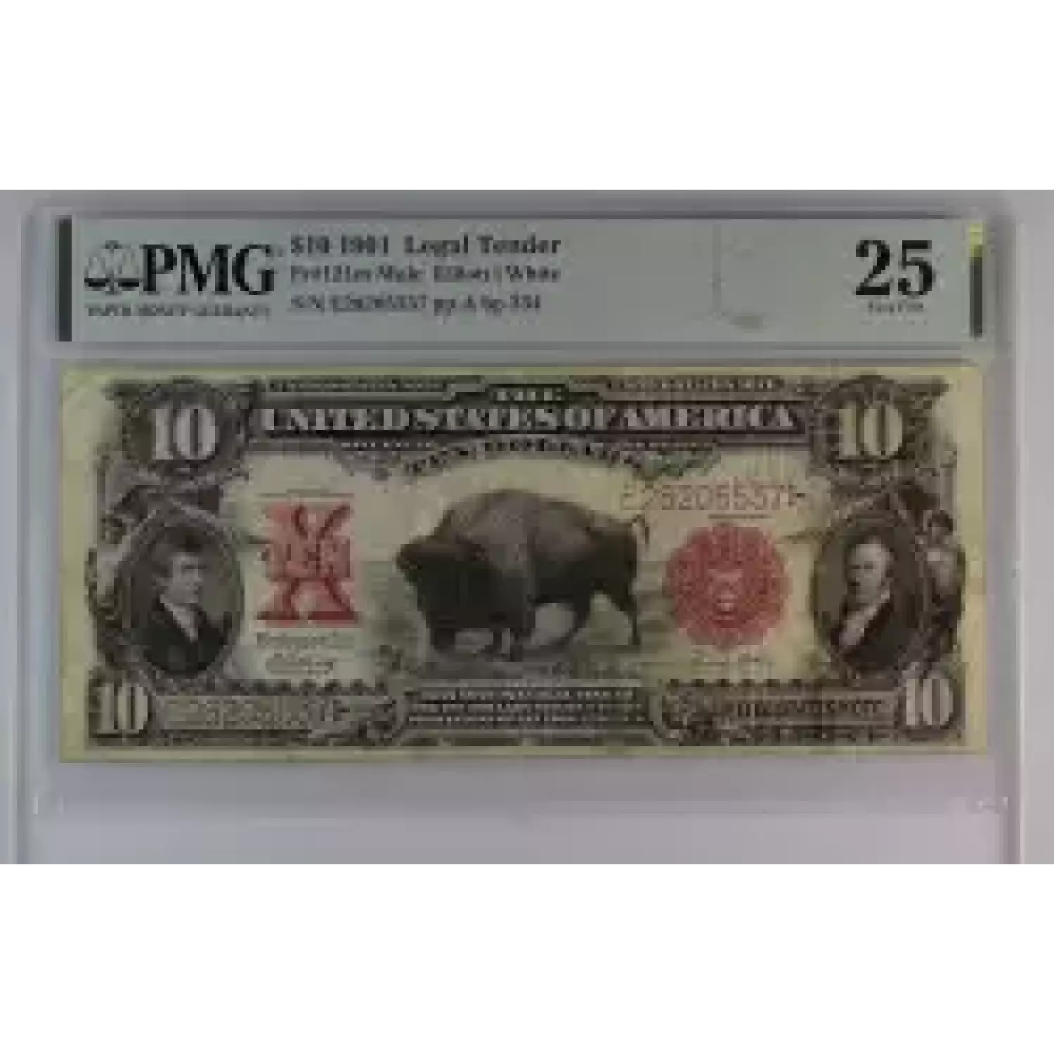 $10  Small Red, scalloped Legal Tender Issues 121m (3)