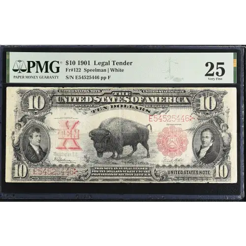 $10  Small Red, scalloped Legal Tender Issues 122