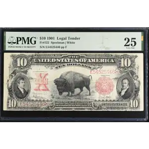 $10  Small Red, scalloped Legal Tender Issues 122