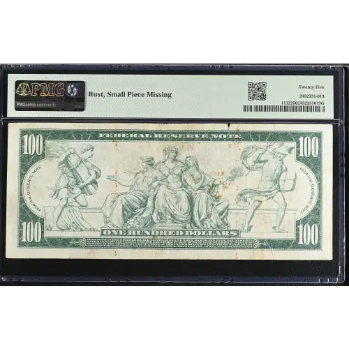 $100 1914 Blue Seal Federal Reserve Notes 1112 (3)