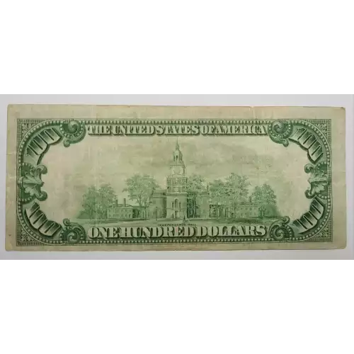 $100 1929 brown seal Small Federal Reserve Bank Notes 1890-G