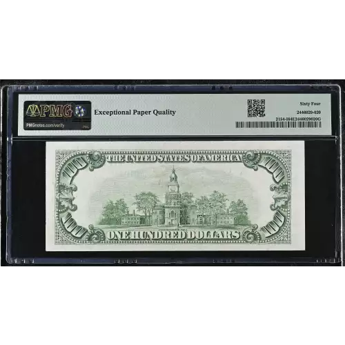 $100 1934-B.  Small Size $100 Federal Reserve Notes 2154-I (2)