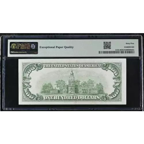 $100 1934-C.  Small Size $100 Federal Reserve Notes 2155-I (2)