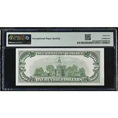 $100 1934 light Green seal. Small Size $100 Federal Reserve Notes 2152-I (2)