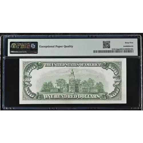 $100 1934 light Green seal. Small Size $100 Federal Reserve Notes 2152-I (2)