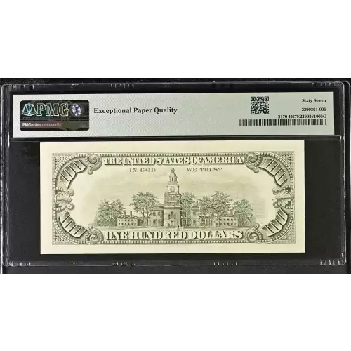 $100 1981-A.  Small Size $100 Federal Reserve Notes 2170-H (2)