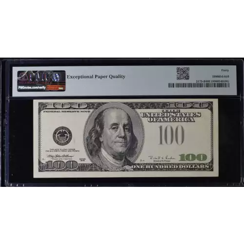 $100 1996  Small Size $100 Federal Reserve Notes 2175-B (2)