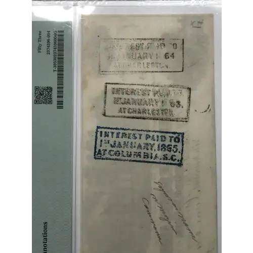 $100   Issues of the Confederate States of America CS-39 (3)