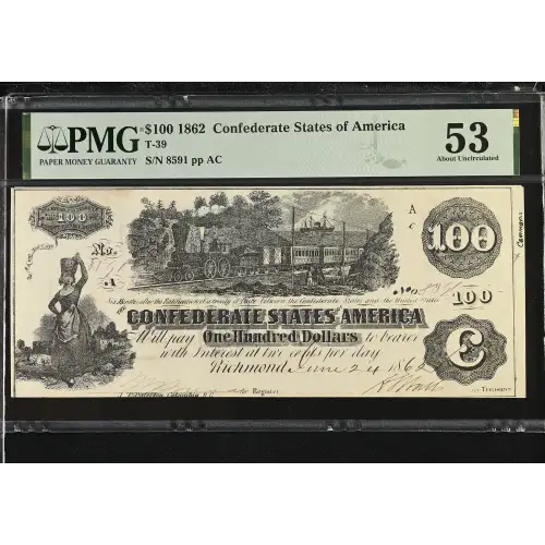 $100   Issues of the Confederate States of America CS-39 (4)