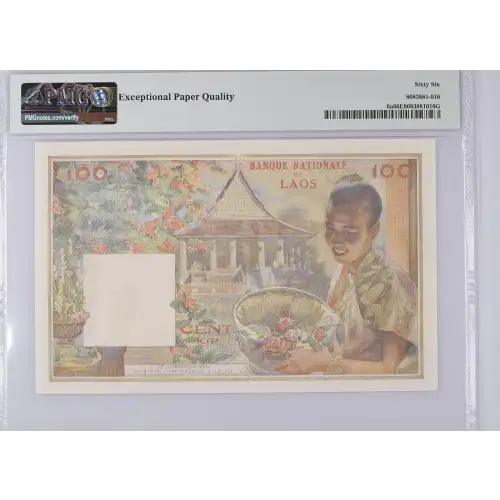 100 Kip ND (1957), 1957 ND Issue a. Issued note Laos 6 (3)