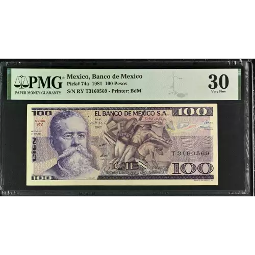 100 Pesos 1981-82, 1981 Issue a. 27.1.1981 Mexico 74