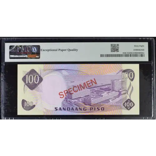 100 Piso ND, 1978 ND Issue s1. Signature as a. Specimen Philippines 164 (3)